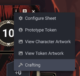 Button in the Actor Sheet