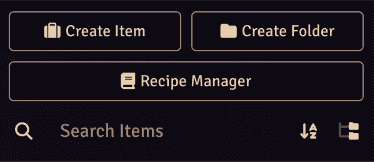 Recipe Manager button