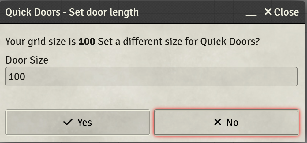 Doors Size Prompt