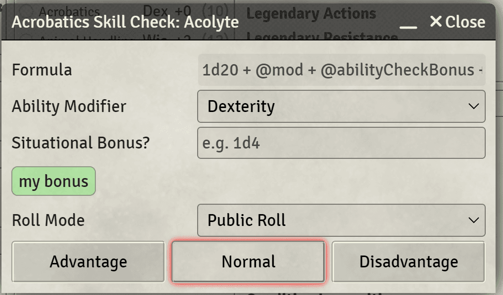 Roll Prompt