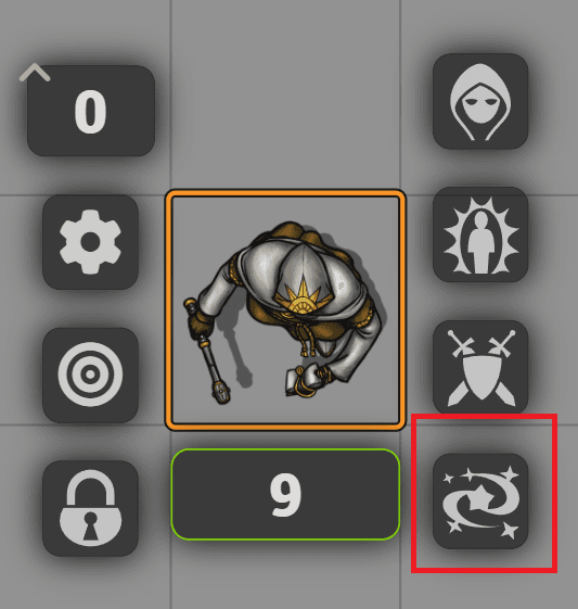 Token Flip button in the token HUD