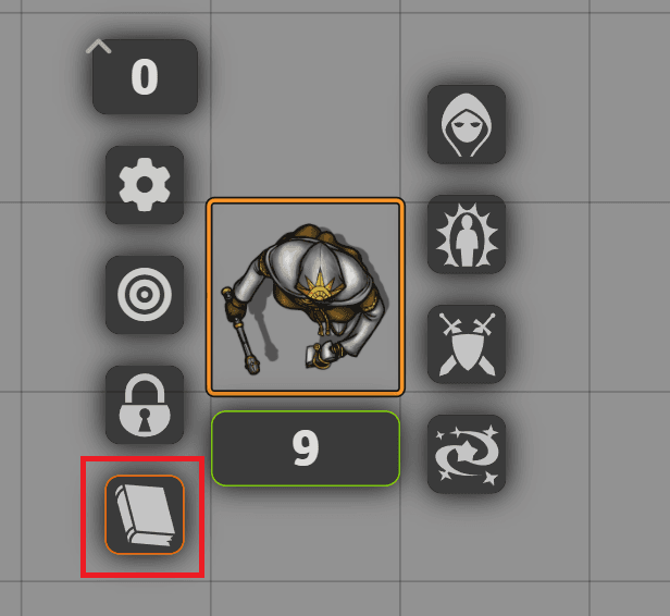 Token Notes button in the Token HUD